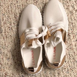 Super Cute Gold and white Sneakers ;)